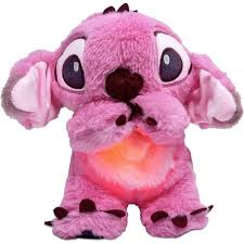 Stitch Peluche Rosado Que Respira Tranquiliza Con Luz Y Sonido Antiestrés