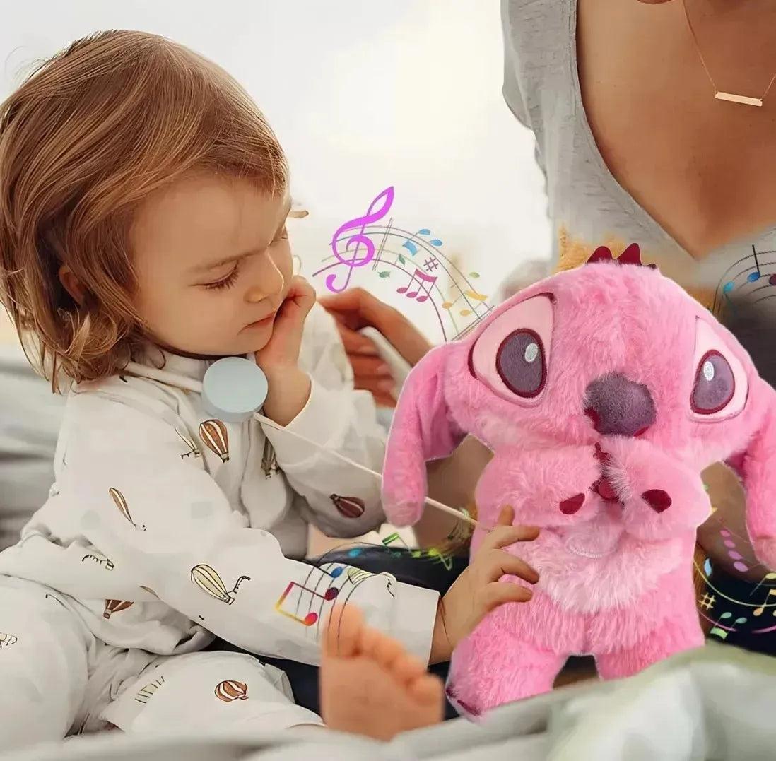 Stitch Peluche Rosado Que Respira Tranquiliza Con Luz Y Sonido Antiestrés
